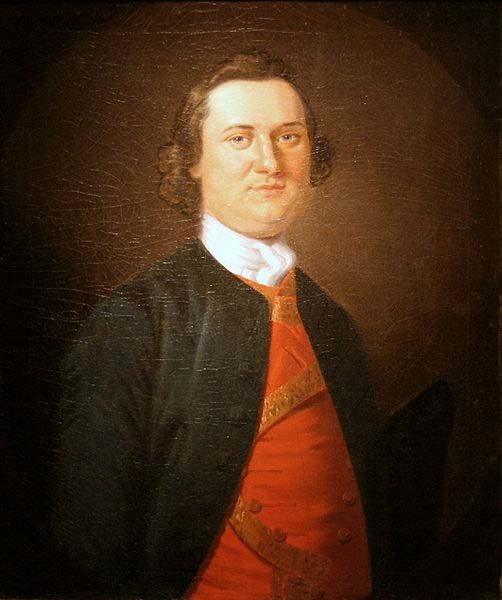 Oil on canvas painting of Lewis Morris